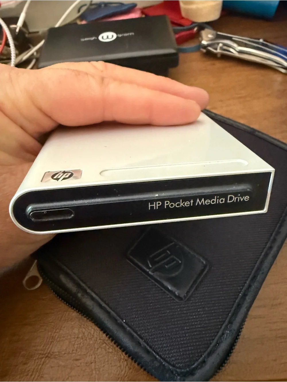 HP Pocket Media Drive Silver and Black Portable External SSD